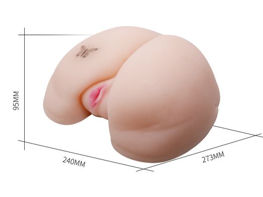 Мастурбатор вагина-анус с ротацией, подогревом и вибрацией BAILE - REALISTIC VAGINA AND ASS, BM-009038