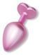 Анальная пробка с кристаллом EGZO - Pink Perl Heart Plug Lime, size S