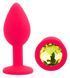 Силиконовая анальная пробка EGZO - Silicone Pink Round Plug Lime, size S