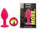 Силиконовая анальная пробка EGZO - Silicone Pink Round Plug Lime, size S