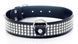 Ошейник из искуственной кожи с кристаллами Fetish Boss Series - Collar with crystals Silver, BS3300101