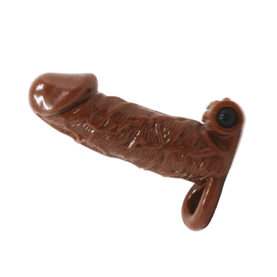 Насадка - презерватив с вибрацией Brave Man, BI-016011 ( коричневая )