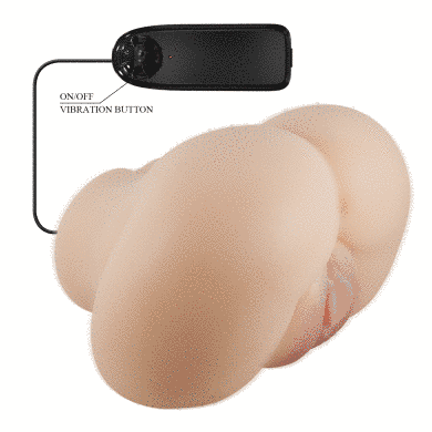 Мастурбатор вагина-анус с вибрацией Crazy Bull - Luna soft skin, BM-009244Z