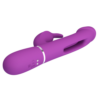 Вібратор із стимулятором клітора PRETTY LOVE - Kampas Rabbit 3 in 1 Purple, BW-500025-3