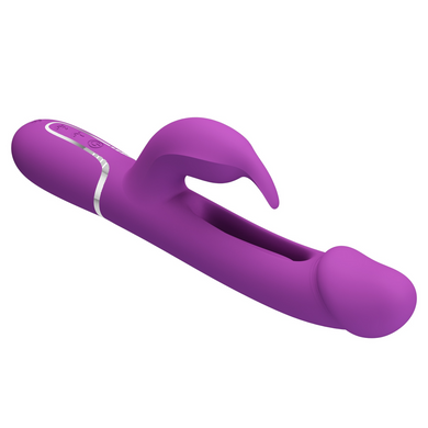 Вібратор із стимулятором клітора PRETTY LOVE - Kampas Rabbit 3 in 1 Purple, BW-500025-3