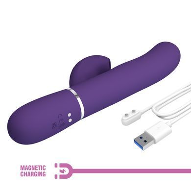 Вибратор с вакуумной стимуляцией клитора Pretty Love - Twinkled Tenderness Dark Purple, BW-500015-2
