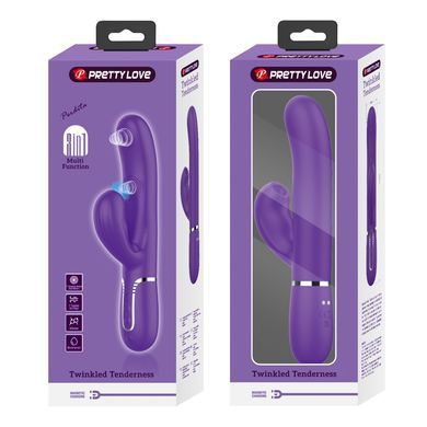 Вибратор с вакуумной стимуляцией клитора Pretty Love - Twinkled Tenderness Dark Purple, BW-500015-2