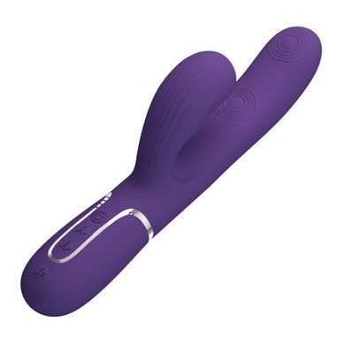Вибратор с вакуумной стимуляцией клитора Pretty Love - Twinkled Tenderness Dark Purple, BW-500015-2