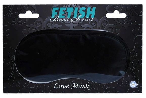 Атласная маска Boss Series Fetish - Love Mask Black, BS6100024