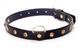 Ошейник из искуственной кожи с кристаллами Fetish Boss Series - Collar Gold Crystal, BS3300116