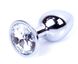 Анальная пробка Boss Series - Jewellery Silver PLUG Clear S, BS6400012