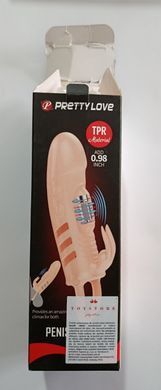 УЦЕНКА - Удлиняющая насадка с вибростимуляцией ( на 2,5 см ) PRETTY LOVE - PENIS SLEEVE Sloane, BI-026243