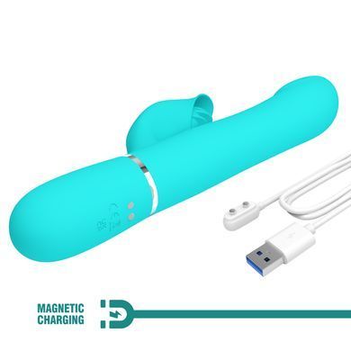 Вибромассажер с поступательным движением серии Pretty Love - Falin Twinkled Tenderness Green 7 vibration functions 4 rolling functions, BW-500012-1