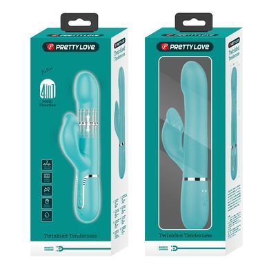 Вибромассажер с поступательным движением серии Pretty Love - Falin Twinkled Tenderness Green 7 vibration functions 4 rolling functions, BW-500012-1