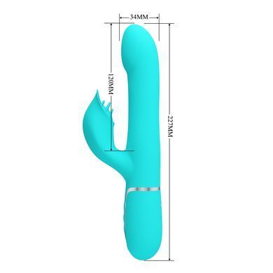 Вибромассажер с поступательным движением серии Pretty Love - Falin Twinkled Tenderness Green 7 vibration functions 4 rolling functions, BW-500012-1