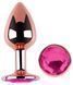 Анальна пробка з кристалом EGZO - Rose Gold Round Plug Rose size M