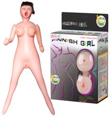Надувная кукла Finish Girl с вставкой из киберкожи и вибростимуляцией. BM-015001