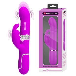 Вибромассажер с поступательным движением серии Pretty Love - Coale Purple, BW-500013