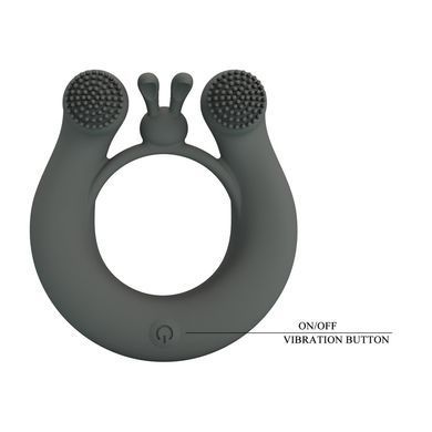 Ерекційне вібро кільце Pretty Love - Master Ring GREY, BI-210324-1