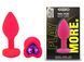 Силиконовая анальная пробка EGZO - Silicone Pink Heart Plug Purple, size S