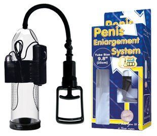 Вакуумна помпа для збільшення пеніса з вібростимуляцією BAILE - Penis Enlargement System 9,8'' Vibration, BM-010066C