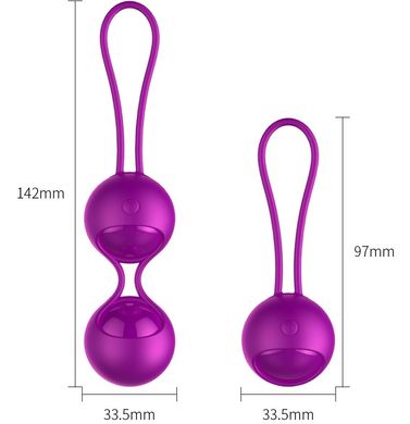 Набір вагінальних кульок з вібрацією та пультом дистанційного керування FOX - Vibrating Silicone Kegel Balls Set USB, BS6300003