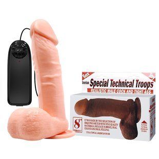 Вібратор з функцією ротації на присосці BAILE - Realistic Male Cock and Tight Ass, BW-008017B