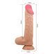 Вибратор на присоске с хребтом и эффектом скользящей кожи BAILE - Sliding Skin 9,4'' Flesh, BW-008104ZRG
