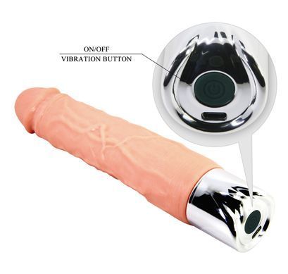 Перезаряжаемый вибратор реалистик Pretty Love - Osric Pro Realistic Vibrating Dildo, BW-500081DC