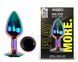 Анальна пробка з кристалом EGZO - Multicolor Round Plug Black size M