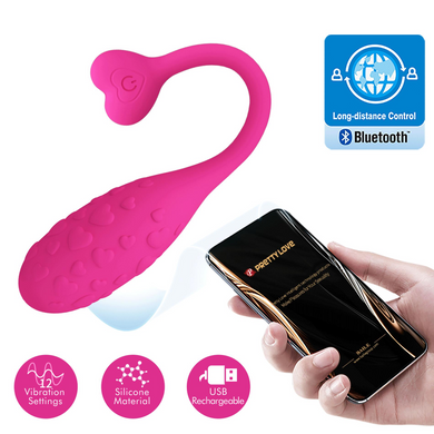 Віброяйце кероване смартфоном Pretty Love - Fisherman Pink Mobile APP, BI-300016HP