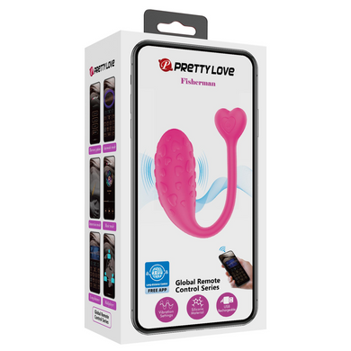 Віброяйце кероване смартфоном Pretty Love - Fisherman Pink Mobile APP, BI-300016HP