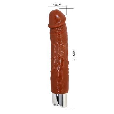 Перезаряжаемый вибратор реалистик Pretty Love - Rufus Pro Realistic Vibrating Dildo Brown, BW-500082DC