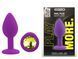 Силіконова анальна пробка EGZO - Silicone Purple Round Plug Lime, size S