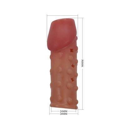 Стимулирующая насадка на пенис Pretty Love - Penis Sleeve TPR, BI-026274