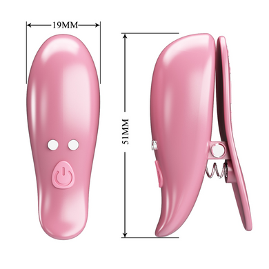Вибростимуляторы для сосков с пультом ДУ Pretty Love - CAYLEY, 10 vibration functions, BI-300036W