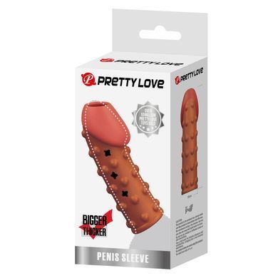 Стимулирующая насадка на пенис Pretty Love - Penis Sleeve TPR, BI-026274