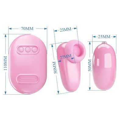 Вакуумний стимулятор з віброяйцем PRETTY LOVE - Magic Box Pink, BI-300055