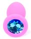 Силіконовий анальний затор Boss Series - Jewellery Pink Silicon PLUG Small Light Blue S, BS6400081