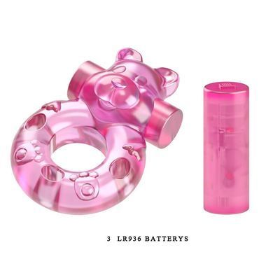 Кільце з вібрацією і презервативом "Vibrator & condom" BI-010083