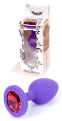 Силіконовий анальний затор Boss Series - Jewellery Purple Silicon PLUG Small Red S, BS6400082