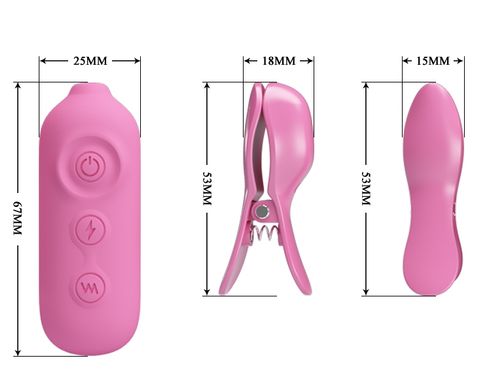 Электростимулятор для груди PRETTY LOVE - Nipple Clip, BI-014861