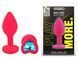 Силиконовая анальная пробка EGZO - Silicone Pink Heart Plug Aqua, size S