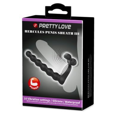 Насадка для анального сексу з вібрацією PRETTY LOVE-Hercules Penis Sheath III, BI-210218