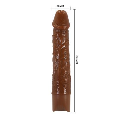 Перезаряжаемый вибратор реалистик Pretty Love - Osric Realistic Vibrating Dildo Brown, BW-500081-1