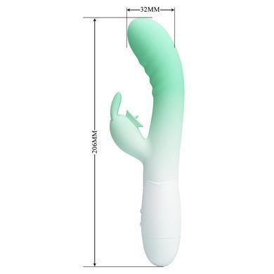 Вібромасажер серії Pretty Love - CERBERUS Rabbit Vibrator Light green, BI-014795-A1B