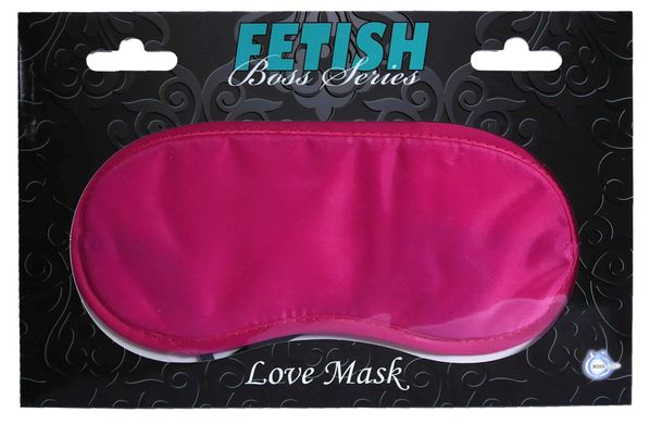 Атласная маска Boss Series Fetish - Love Mask Pink, BS6100025