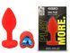 Силиконовая анальная пробка EGZO - Silicone Red Heart Plug Blue, size S