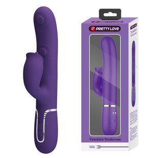 Пульсатор с клиторальным стимулятором серии Pretty Love - Gigi Dark Purple 7 thumping functions 7 licking modes, BW-500035-2