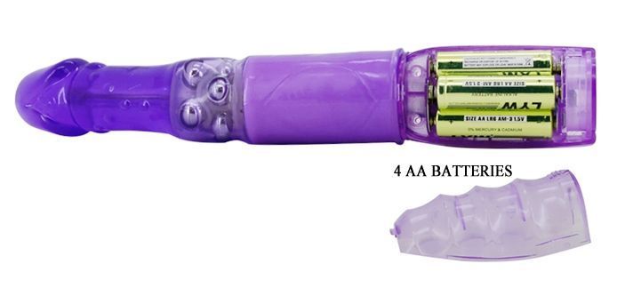 Вібратор із стимулятором клітора та функцією ротації BAILE - TRAVEL PARTNER Purple, BW-020236R
